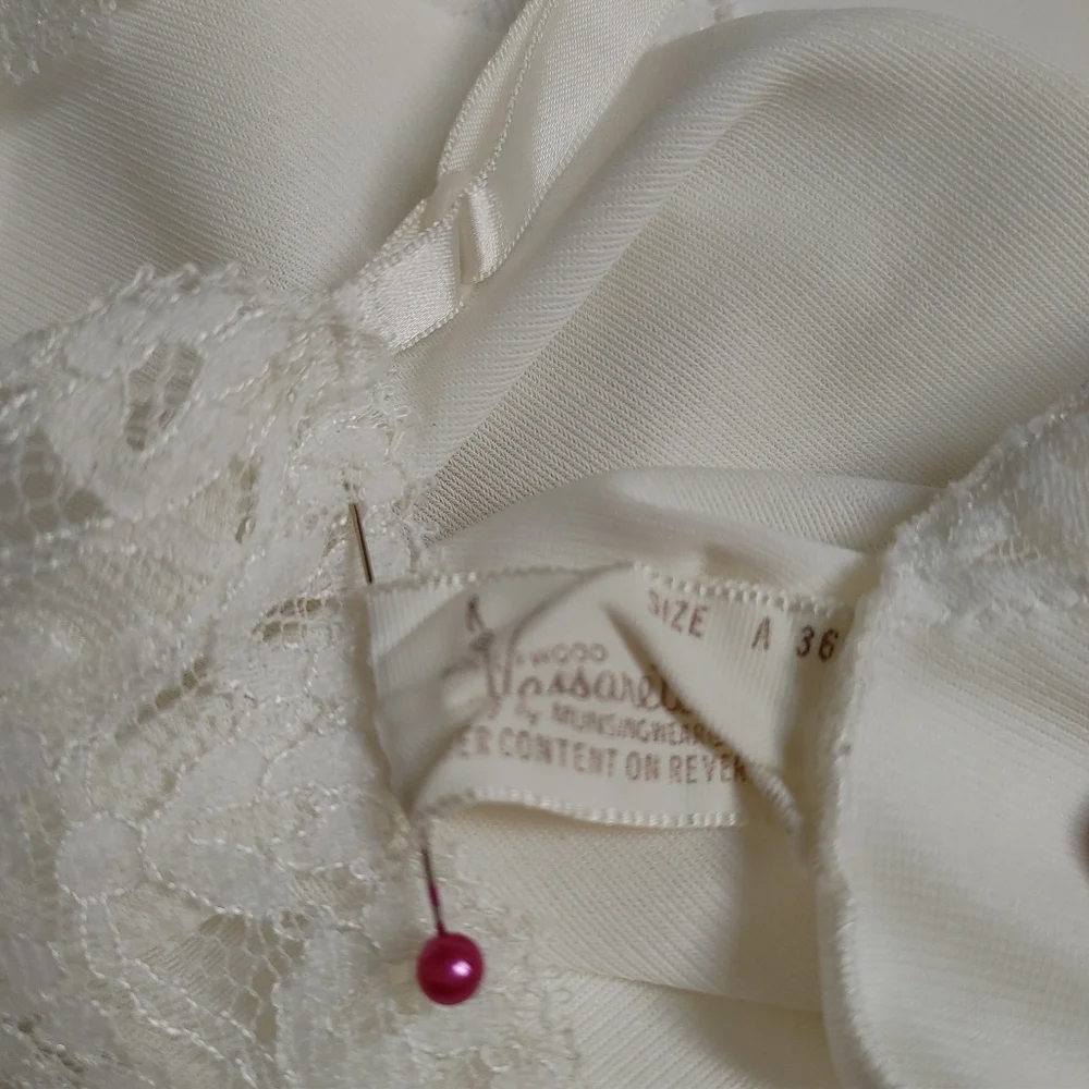 VTG Vassarette White Full Slip 36 - Picture 10 of 10
